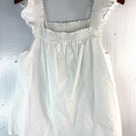 THML  M Summer Cotton Ruffle Sleeve Babydoll Crop Top - White Photo 0