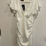 White ruffle sleeve mini dress Photo 2