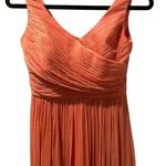 J.Crew Silk Sheer Chiffon Heidi Gown- Pastel Coral Formal Dress-size 2 Photo 1