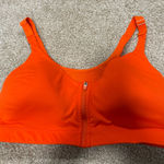 Old Navy  Active Neon Orange Bright Vibrant Front Zip Sports Bra Workout Go-Dry Photo 0