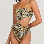 Charlie Holiday  Devin One Piece Swimsuit Tropical Palm Swimwear Size Small Photo 7