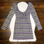 ZARA NWT  Metallic Geo Stripe Cutout Long Sleeve Mini Dress Photo 0