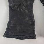 Grandoe Vintage Soft Black Vegan Leather Gloves Medium 7 Photo 3