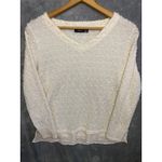 APT 9 Womens Petite Textured V Neck Long Sleeve Layered Sweater Top Ivory PXL White Size XL Photo 3