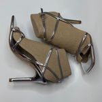 Calvin Klein  Tegin Strappy High Stiletto Dress Sandals- Silver- Size 6.5M Photo 5