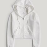 Hollister white  mini zip up jacket Photo 0