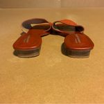 Jeffrey Campbell ORANGE RAFFIA AND LEATHER SLIDE FLATS (8) Photo 6