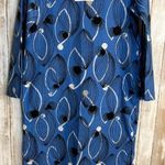 Frances Valentine Blue Black Oyster KITTA Cotton Kaftan Size Medium NWT Photo 0