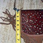 White Leather Fringe Purse Photo 3