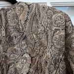 Jones New York Candlelight Paisley Gold Glam Rock Linen Silk Blazer Size 12 L Photo 5