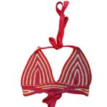 Rue 21 Crochet Halter Top Size Large Boho Red Yellow Photo 3