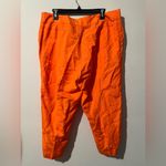 Ashley Stewart  Linen Capri Pants Orange Size 14 Photo 3