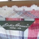 Eddie Bauer  4 Red Blue Plaid Sleeveless Cotton Dress Photo 6