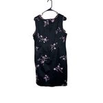 Sag Harbor Black Pink Floral Embroidery 90s Y2K Midi Dress Petite 12 Black Size undefined Photo 4