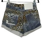 One Teaspoon High waist Leopard Print Jeans Shorts(Size 26) Photo 3
