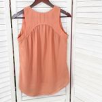 Naked Zebra ‎ Flowy V Neck Sleeveless Blouse Peach Orange Small Photo 6