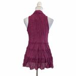 About A Girl  Berry Color Wrinkled sleeveless Top Photo 1