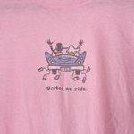 Life is Good Women's SS Wedding United We Ride Beide Groom T-Shirt Pink Medium Photo 4