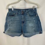 Levi Strauss & CO. Levi Strauss Signature Denim Shorts Distressed Cuffed Hem Blue Womens Size 6 Photo 1