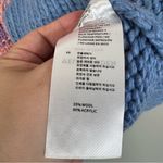 Aelfric Eden  Colorful Rainbow Fringe Sleeve Chunky Knit Sweater Size Medium Photo 5