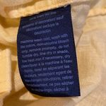 Tommy Hilfiger  Linen Roll Sleeve Fitted Button Down Shirt Butter Yellow Sz SP Photo 4