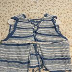 Altar'd State Blue and White Striped Top Photo 3