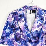 New Directions XLP Jacket‎ Blazer Short Sleeve Blue Purple Watercolor Lined 740 Size undefined Photo 2