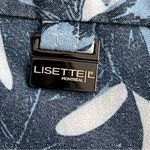 Lisette Stretchy Slimming Pull On Ankle Pants Women’s Size 2 Tropical Leaf Print Blue Photo 6