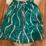 Vintage Mid Calf Length Pleated 1980’s Skirt Polka Dots Teal & White Sz L Size L Photo 6