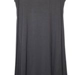 Eileen Fisher Scoop Neck High Low Midi Dress Gray Sleeveless size Small Photo 0