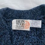 Pacific&Co Vintage Iron Wood Trading Grandpa Button Down Sweater Cardigan Blue Photo 3