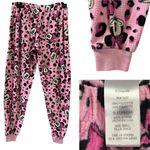 Disney Minnie Mouse Pink Textured Loungewear Jogger Pajama Pants Womens Small Photo 1