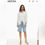Aritzia  Wilfred Women’s Size M Oversized Slouchy Blazer Cream Crepette Old Money Photo 8