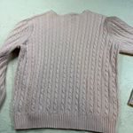 Ralph Lauren Lauren‎  Women's Pink Cable Knit Crew Neck Long Sleeve Sweater XL Photo 4