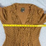 Taylor Women's Orange Polka Dot Ruffle Midi Dress Size 2 Party Cocktail Photo 7