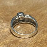 Sterling Silver Vintage Marcasite & White Topaz Dainty 925 Ring Photo 8