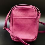 AMERICAN LEATHER Co. Burgundy Pebbled Leather Cleveland Crossbody Bag in Grape Purple Photo 1