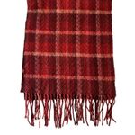 V. Fraas  Cashmink Acrylic Winter Scarf Fringe Multicolor Red Plaid 11” X 52” Photo 1