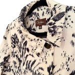 Cole Haan Contemporary Double Breasted Trench Coat Women's 8 Navy Ivory Feminine Black Photo 1