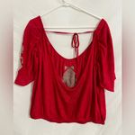Free People  Ponce de Leon Top in Red Combo‎ Size Small Photo 4