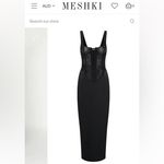 Meshki  Corset maxi dress lace sexy bodycon drop waist octavia goth laceup satin Photo 5