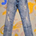 &SQIN Medium Wash Slim Leg Low Waist Ripped Jeans size 27​ Photo 1
