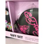 Ed Hardy  Zip Around Wallet with Charm Key ring Set Photo 4