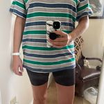 Retro Striped Short Sleeve T Shirt Multi Size XL Photo 3