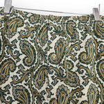 American Vintage Vintage High Waisted White Green Yellow Paisley Boxer Shorts M L Photo 1