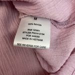 Pink Rose Lavender Short Sleeve Cropped Shirt with Ruched Tie Front Size M Photo 8