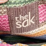 The Sak Charleston Leather Demi Clutch Crossbody Bag Black Onyx Pleated Purse Photo 5