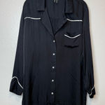 Anthropologie  Saddle Up Western Style Button Up Silky Pajama Top Size Medium Photo 0