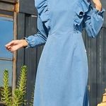 Denim Blue Maxi Dress Size 6 Photo 0