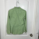 J Crew Women’s Green Cotton Button Down Shirt Blouse Small Slim Fit Photo 1